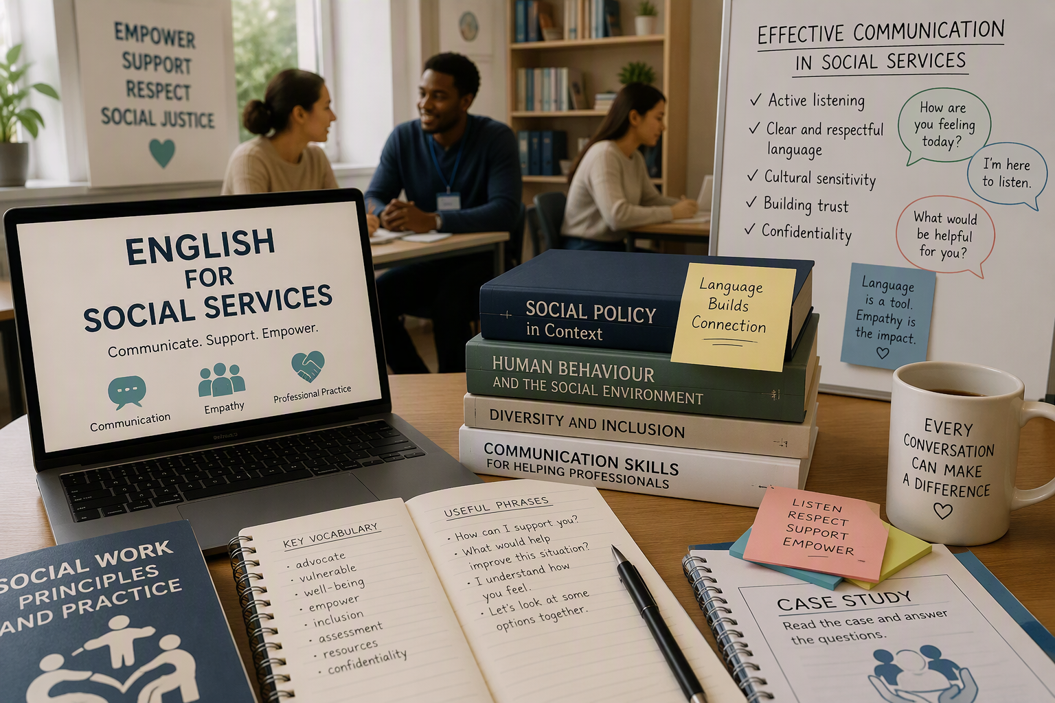 Course Image English for Social Services Studies, SOSOP26 & SOSOM26 (SO00FG98-3003 and SO00FG98-3004)